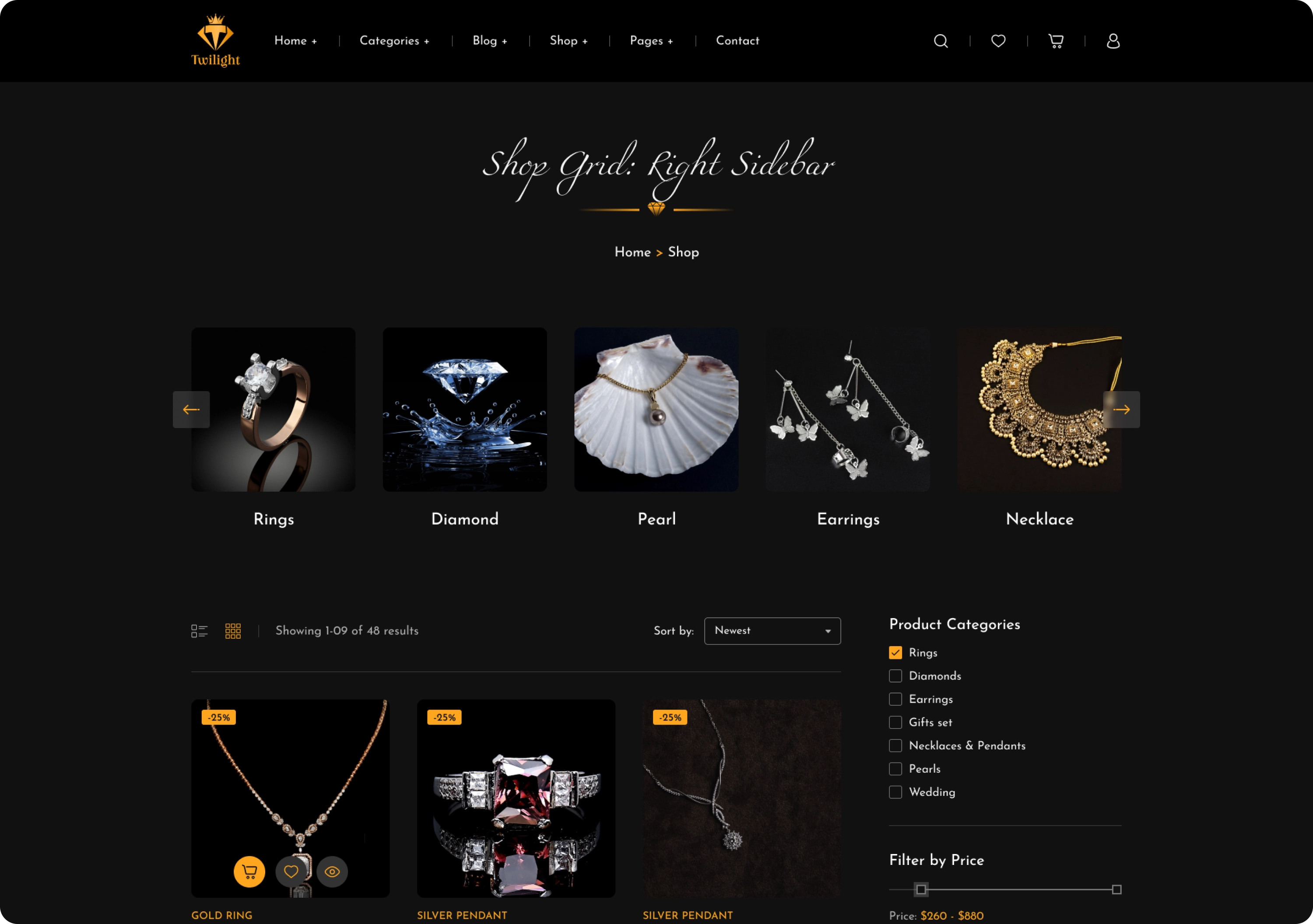 Shop Right Sidebar